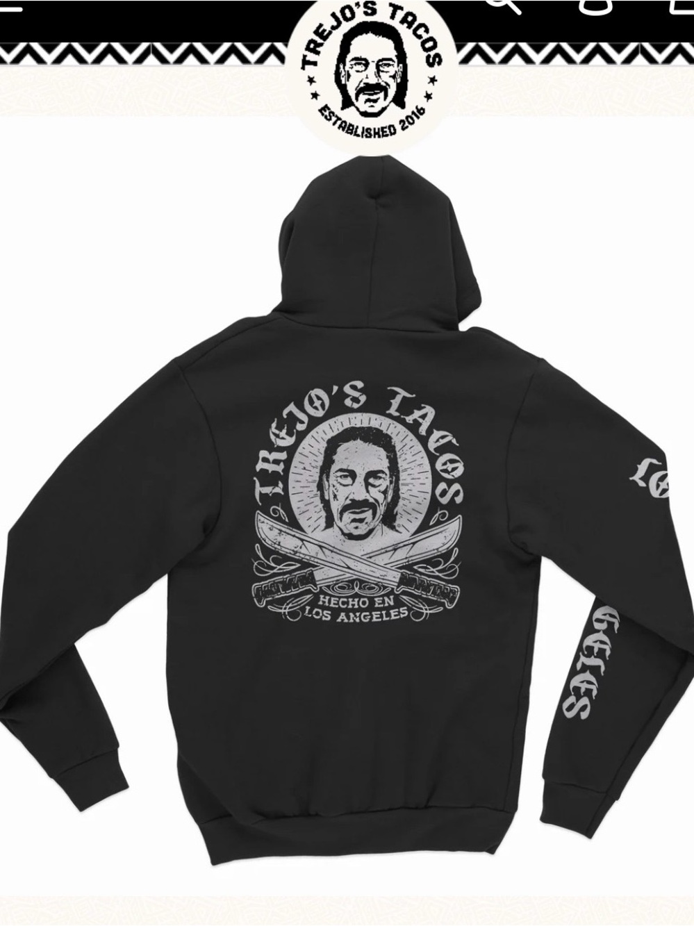 Men's Black Logo Hoodie